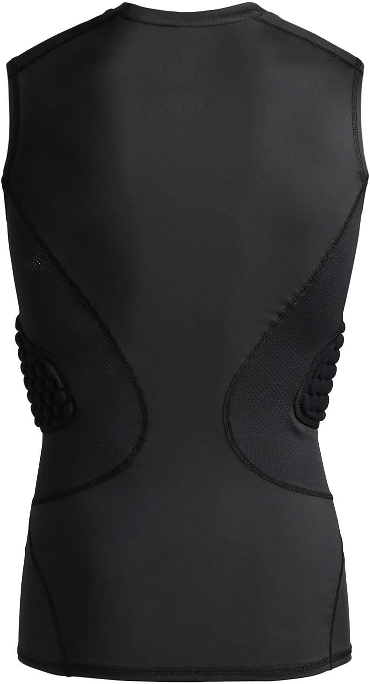 COOLOMG Mens Baseball Chest Rib Protector Adult Football Padded Compression Shirt Heart Sternum Guard - Image 3